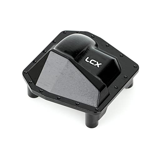 LCX Racing 1/6th RC Crawler Car CNC Aluminum Front Rear Axle AR90 Diff Cover Axle Housing Differential Cover for RC Car Axial SCX6 AXI05000, Upgrades Patrs Accessories (Black)