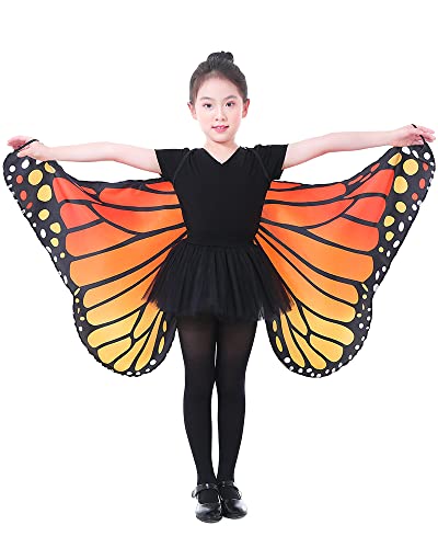 Alas de capa mariposa Monarch para niños, talla única miniatura 2
