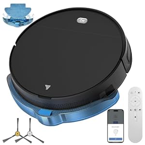 2026 Saugroboter mit Wischfunktion bis zu 5500 Pa Saugkraft, 2-in-1 Staubsauger Roboter APP/Alexa/Fernbedienung, Selbstladend, 120 Minuten, 7.8CM Flach, Geeignet für Tierhaare, 2.4Ghz WIFI- Schwarz