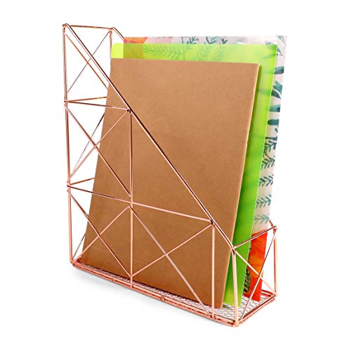 Juvale Rose Gold File Organizer, Mail Sorter (3.5 x 10.25 x 12.5 in)