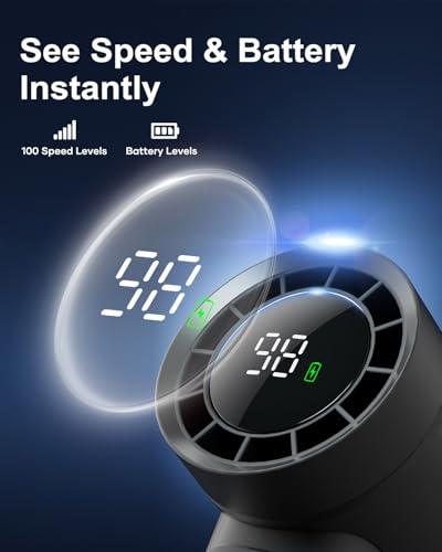 Handheld-Fan-Portable-Fan-with-Charger-Power-Bank-9000mAh-Hand-Held-Fan-Rechargeable-18W-Fast-Charging-Type-C-Input-50000RPM-High-Speed-Turbo-Airflow-for-Travel-Concerts-Cruise-Makeup-Black