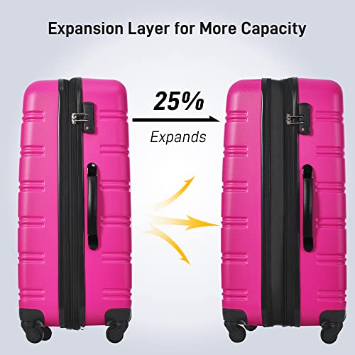 Hardshell Luggage Sets 2Pcs + Bag Spinner Suitcase with TSA Lock Lightweight 20" + 28"2