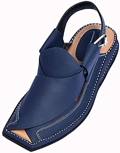 Men's Peshawari Chappal Traditional Handmade Leather Sandal Kaptan Chappal - Flip Flop Double Sole Casual Comfort Shoes2