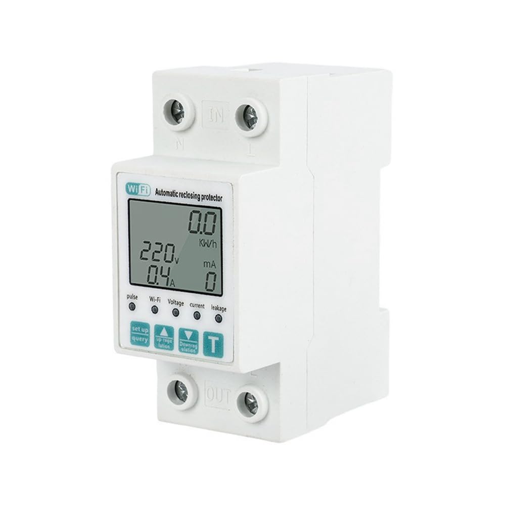 Compteur de puissance KWh WiFi avec coupure automatique et fuite à la terre