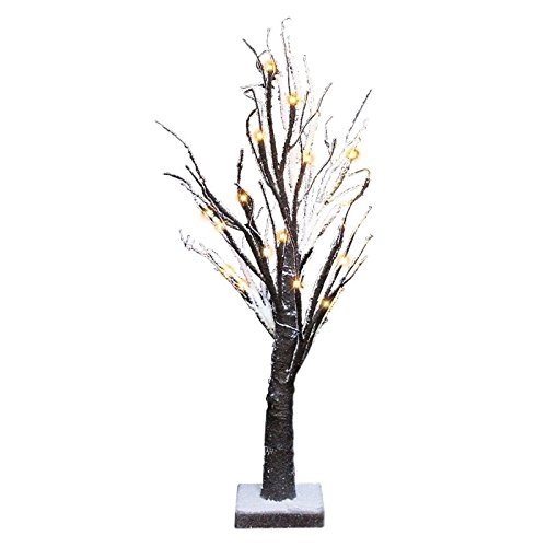 2ft Battery Indoor Snowy Christmas Tree with 24 Bright White LEDs