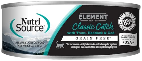 NutriSource Element Series Wet Cat Food, Classic Catch, 5.5 Ounce (Pack of 12)