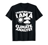 Emissionsanalyse Klimawandel Wetterprognose Klimaanalytiker T-Shirt