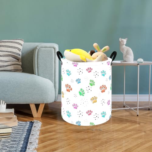Image of MAIZMZ Kids Hamper Storage Bins Organizer Toy Box Laundry Basket Large Canvas Collapsible Chest for Home /Dorm /Kitchen /Pet /Office /Closet /Shelf /Gift Baskets