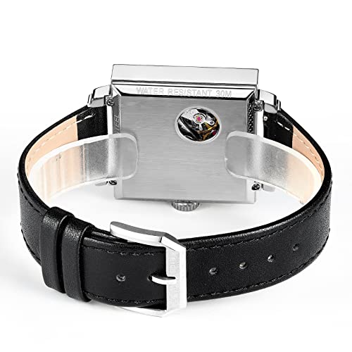 Image of FEICE Unisex Square Watch Men's Bauhaus Automatic Watch Mechanical Watches Analog Wristwatch -Sapphire Mirror -34mm Case -FM301
