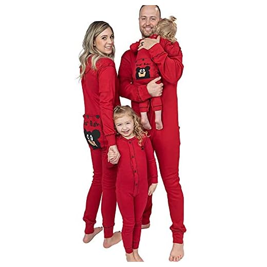 Lazy One Flapjacks, Matching Pajamas for The Dog, Baby & Kids, Teens, and Adults (Bear Bum, Large)