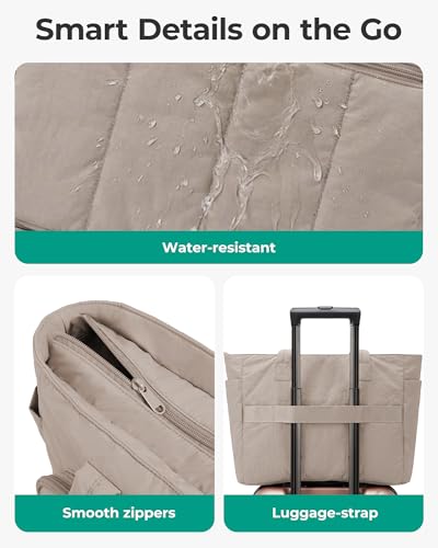 BAGSMART 2-in-1 Puffer Tote Set