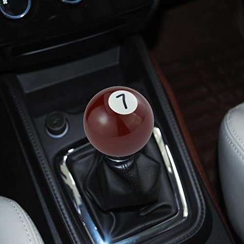 Arenbel 7 Ball Car Racing Gear Shifter Lever Handles Polished Shift Grip Stick Knob Head Replacement Fit Most Auto Manual Vehicles, Dark Red #TOP1