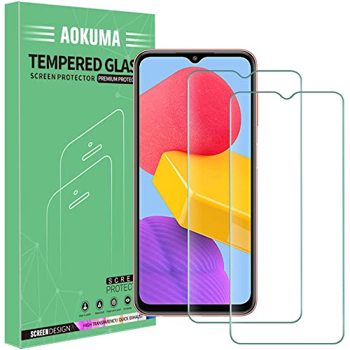 AOKUMA Protector de Pantalla para Honor 70 Lite/Samsung Galaxy M13/M23 5G, [2 Unidades] Cristal Templado para Honor 70 Lite/Samsung M13/M23 Fácil Instalación, Sin Burbujas, Alta Definicion, 9H Dureza