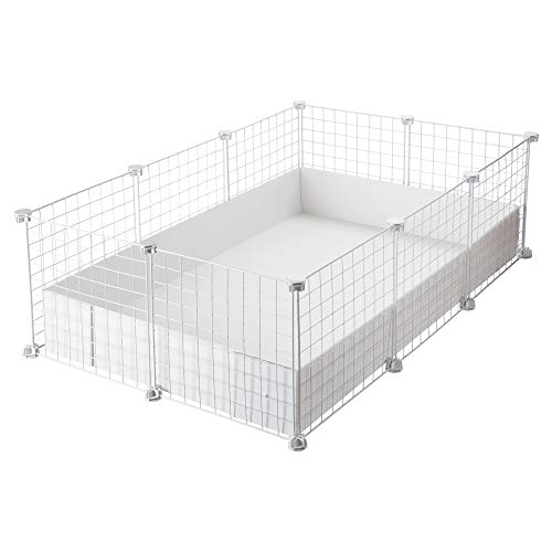 CagesCubes CyC Grote kooi voor cavia‘s (2 x 4 panelen in zwart) + zwarte basis van kanaalplaat - Image 3