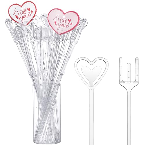Porte-cartes florales plastique transparent en forme de cœur 34 cm