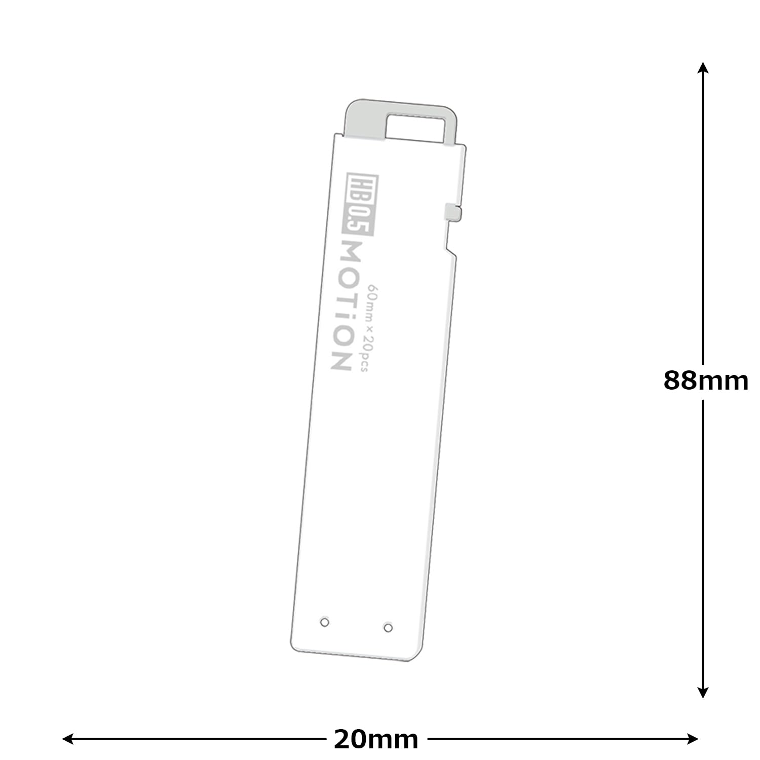 Camio Japan 229637 Druckbleistiftmine, HB, 0.5 mm, 1PUSH Motion, weiß