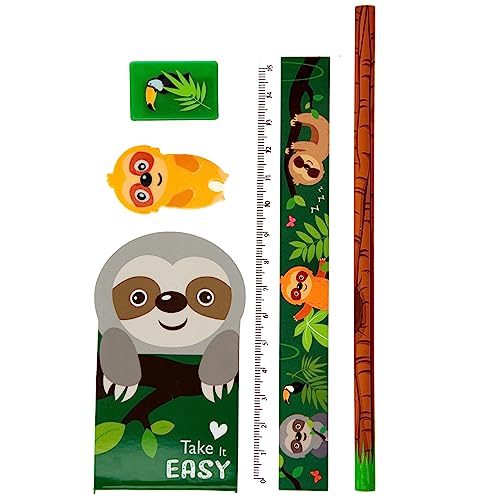 4er-Set Faultier-BAER-Briefpapier-Set
