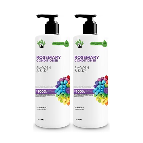 Image of GIR Rosemary Conditioner with Pure Rosemary Extract Smooth & Silky Hair Up to 94% Stronger Hair & 93% Less Hair Fall For Men & Women -Total 1000ML (500ML+500ML)