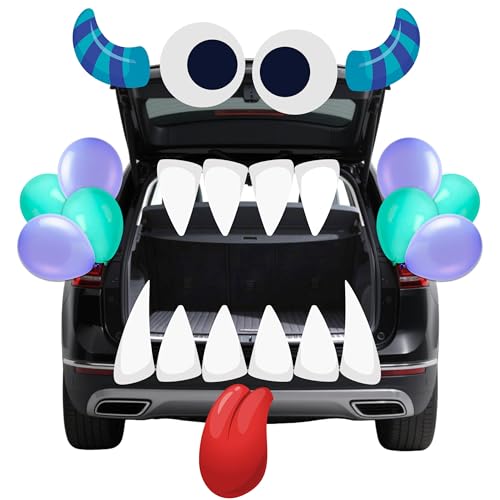 LIANORIST Monster Trunk or Treat Car Decorations Kit, Trunk or Treat Decorations for Car & SUV,...