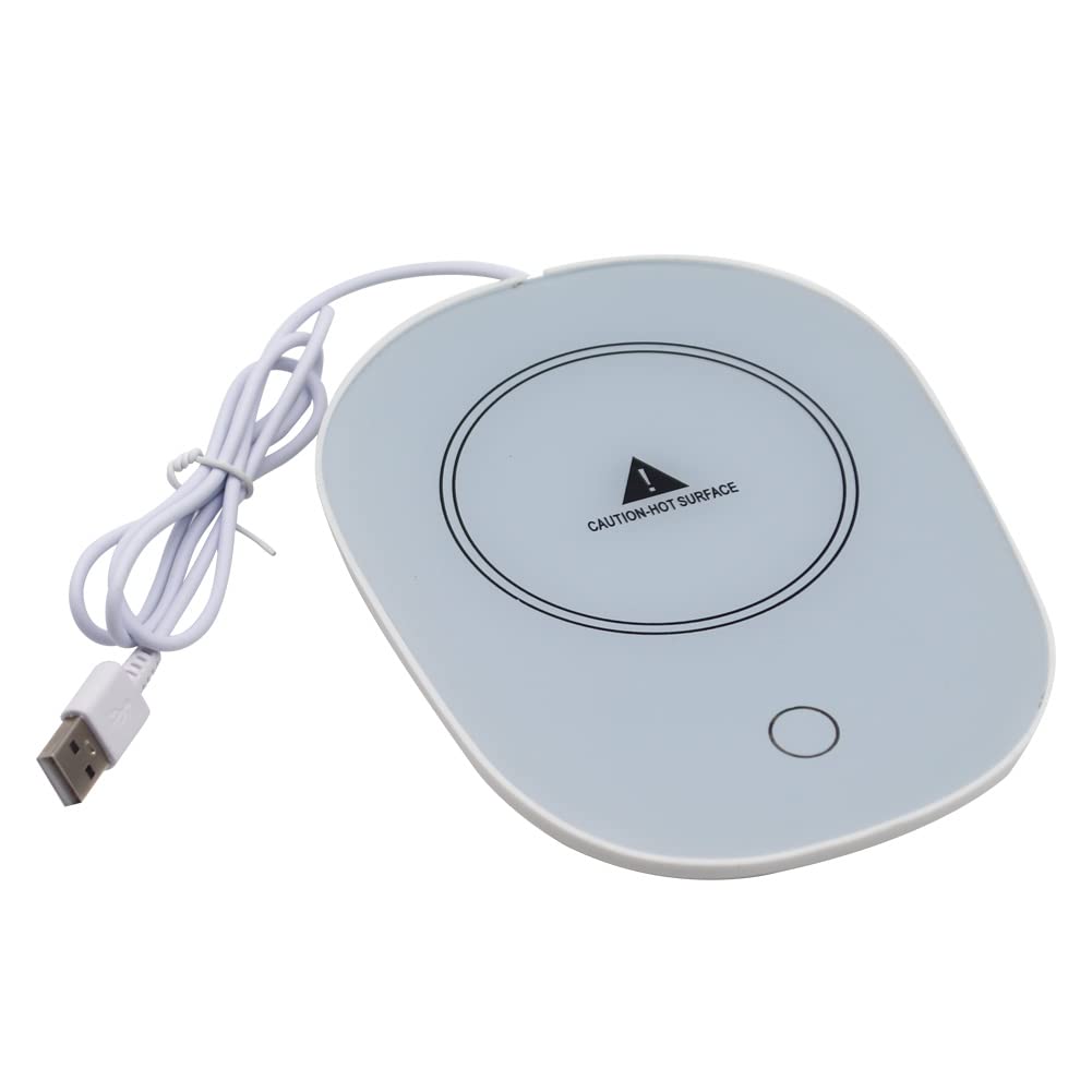 MODUODUO Coffee Mug USB Heating Cup Mat Warmer with Auto Shut Off for Heating Coffee, Beverage, Milk, Tea and Hot Chocolate