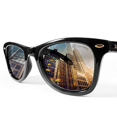 Gioventù Polarized Sunglasses for Women and Men - UV400 Protection NXT Trivex Advanced Lenses, Classic Wayfarer Sunglasses, Outdoors Sport Driving Fishing Cycling Hiking (Wayfarer Mirror-Coated)