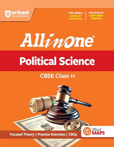 Image of Arihant All in One Political Science Class 11 for CBSE Exam 2026-27 | NCERT Based Complete Theory, Practice Exercises, CBQs, A-R, Sample Papers & Mind Maps | Revised Edition as per Syllabus