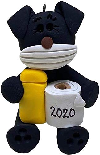 Adornos de Navidad 2020 personalizados, adornos de animales sobrevividos, máscaras con papel higiénico, adornos colgantes de árbol, regalos creativos, decoración del hogar, decoraciones de vacaciones