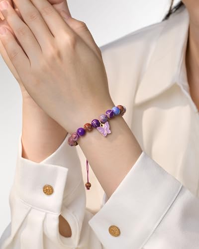 Natural Stone Butterfly Bracelet Back to School You are Awersome Gifts for Teen3