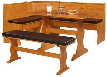 AK Energy Set of 4 Solid Dark Brown PVC Nook Cushion Set Corner Bench Booth Dining Breakfast Kitchen