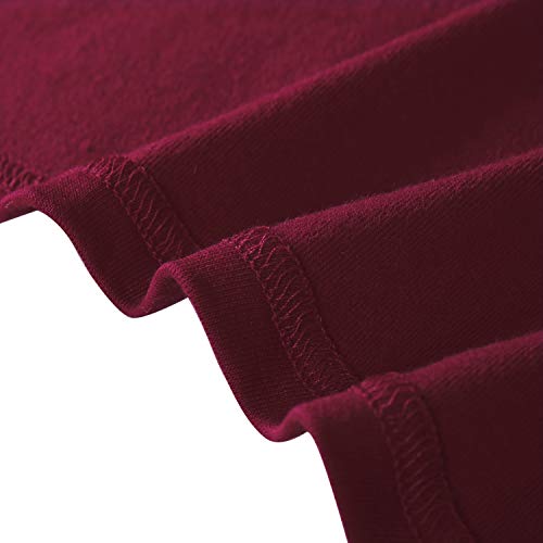 Bulotus Tunic Sweaters For Women Long Sleeve Cowl Neck Asymmetrical Hem Tunic Tops To Wear With Leggings, Burgundy, X-Large #TOP5