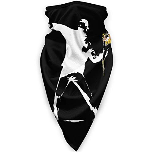 MUKPU Banksy Flower Thrower Unisex Fashion Schutzmaske Bandanas Multifunktionaler Schal Halsmanschette Sturmhaube