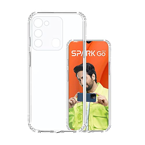 Image of COVERBLACK Rubber Silicone Back Cover for Tecno Spark Go 2022 - Transparent