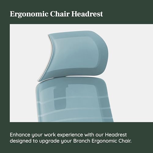 Image of Branch Adjustable Headrest Attachment - Compatible Only Ergonomic Chair - Adjustable Height for Personalized Neck and Head Support - Light Blue