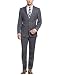 Tommy Hilfiger Men's Grey Plaid 2 Button Side Vent Trim Fit Suit