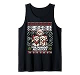 shih tzu christmas sweater tree dog lover xmas ugly sweater canotta