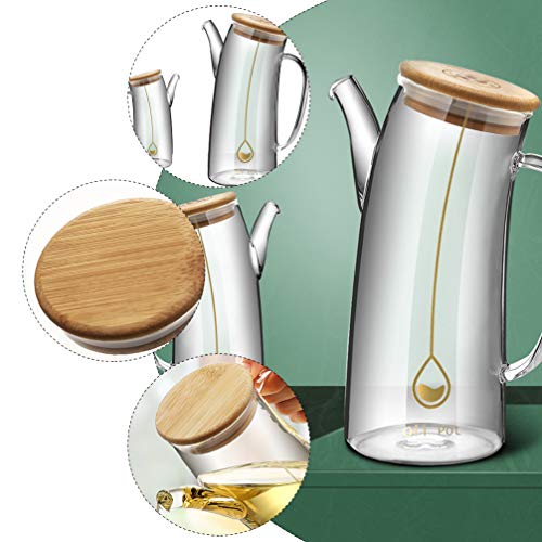 Lurrose 1Pc Dispenser Azeite Garrafa de Óleo E Vinagre Galhetas Condimento Recipiente À Prova de Fug
