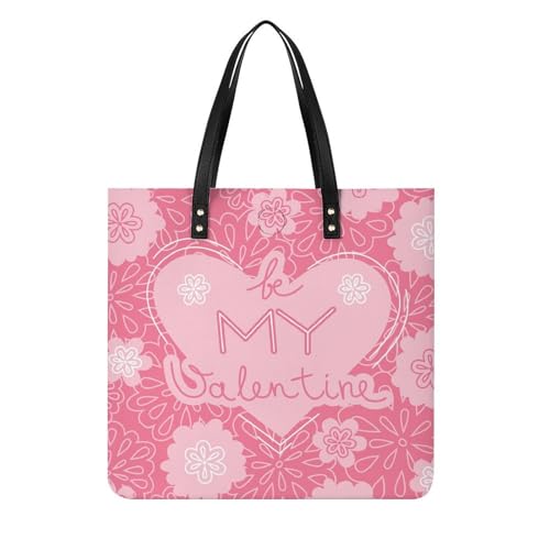 Sac à main shopper fleurs roses de cœur une idée cadeau originale pour femme
