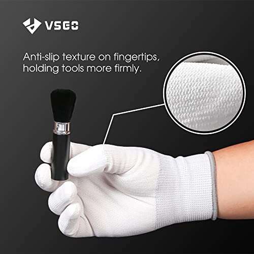 Vsgo Ddg-1 Camera Cleaning Gloves Professional Anti-Static Cleaning Gloves White Dust-Free Compatible For Camera, Sensor Cleaning,Or Other Precision Instruments #TOP3