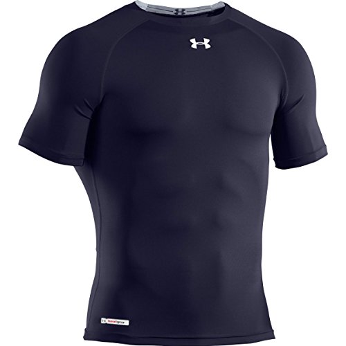 Under Armour Men's HeatGear Sonic Compression Short Sleeve, Midnight Navy/White, XX-Large