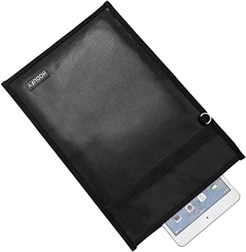 Faraday Bag for Tablets (12.8 x 10 inches), Faraday Pouch for Car Keys, Car Key Signal Blocker Pouch, Fireproof & Waterproof RFID Key Pouch, Signal Blocking Pouch