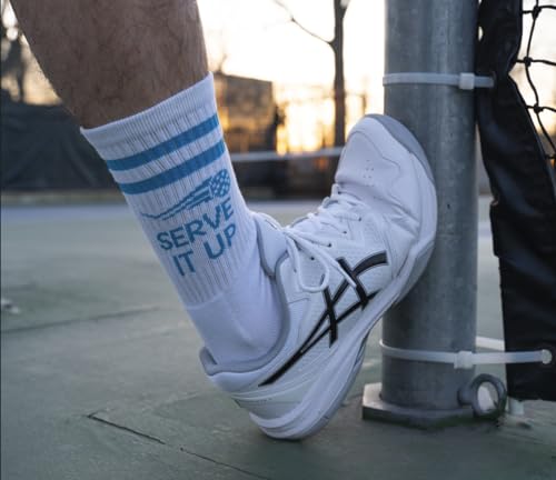 Performance Pickleball Crew Socks, Great Gift For Pickleball Lovers, Mens and Womens, One Size 8-134