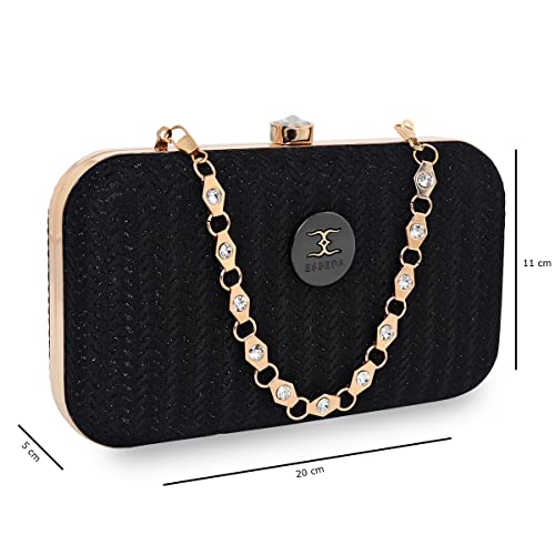 Image of ESBEDA Glitter Shine Oval shape Clutch Solid Pattern For Women | Gift For Women