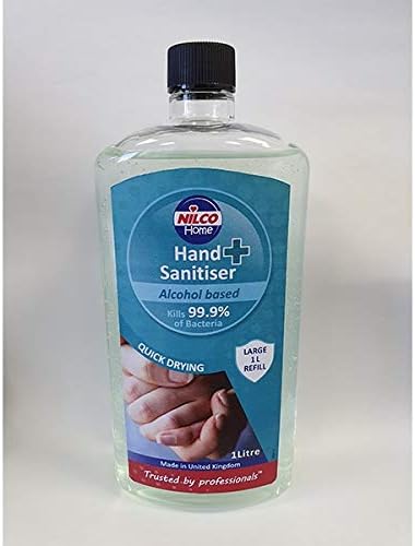 Nilco Hospital Grade Hand Sanitiser Antibacterial Hand Sanitising Gel 1 Litre refill pack