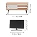 NUOBESTY Dollhouse Miniature TV with Television Cabinet Model, Mini TV and TV Stand Toy Doll House Furniture for Dollhouse Living Room Accessories Home Decoration