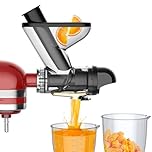 Masticating Juicer Attachment for KitchenAid Stand Mixer, Cold Pressed Juicer Machine, Slow Masticating Juicer Attachment with Dual Feed Chute and Pusher by FGREEBLE