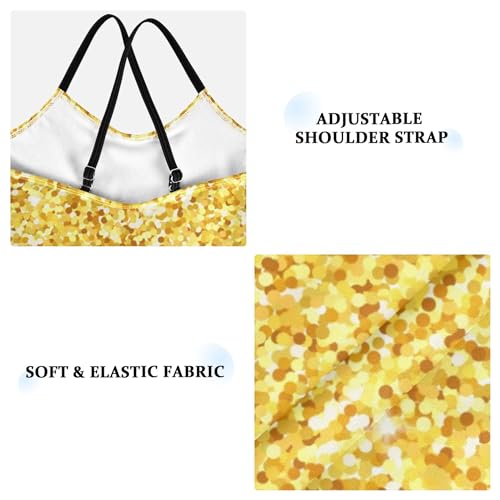 Gold Glitter Baby Girls' Swimwear Toddler Girl One Piece Swimsuit Bathing Suits Size 3T-10Y3