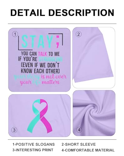 Women Suicide Awareness Shirts Suicide Prevention Shirt Stay Need You Tees Therapist Psychologist Tee Top3