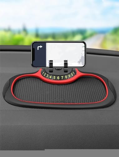 Image of Multifunction Car Anti-Slip Mat Auto Phone Holder, Car Phone Mount Silicone Car Pad Mat, Universal Multifunction Car Dashboard Mat with Phone Holder in Car, for Phones, Keys, Gadgets (1 PC)