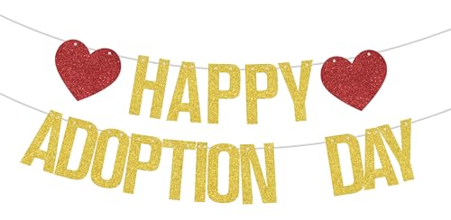 Happy Adoption Day Banner,Adoption Day Party Decorations,Pet Rescue Adopted Banner,Child