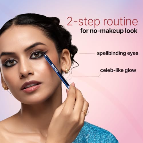 Image of Sotrue Dark Spell Kohl Kajal + Pink Radiance Multipurpose Strobe Cream Combo | 24H Smudgeproof Kajal, Instant Pink Glow | Waterproof Eye Makeup & Hydrating Primer, Highlighter Duo